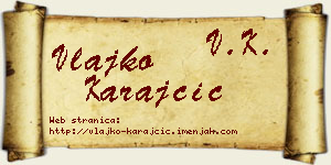 Vlajko Karajčić vizit kartica